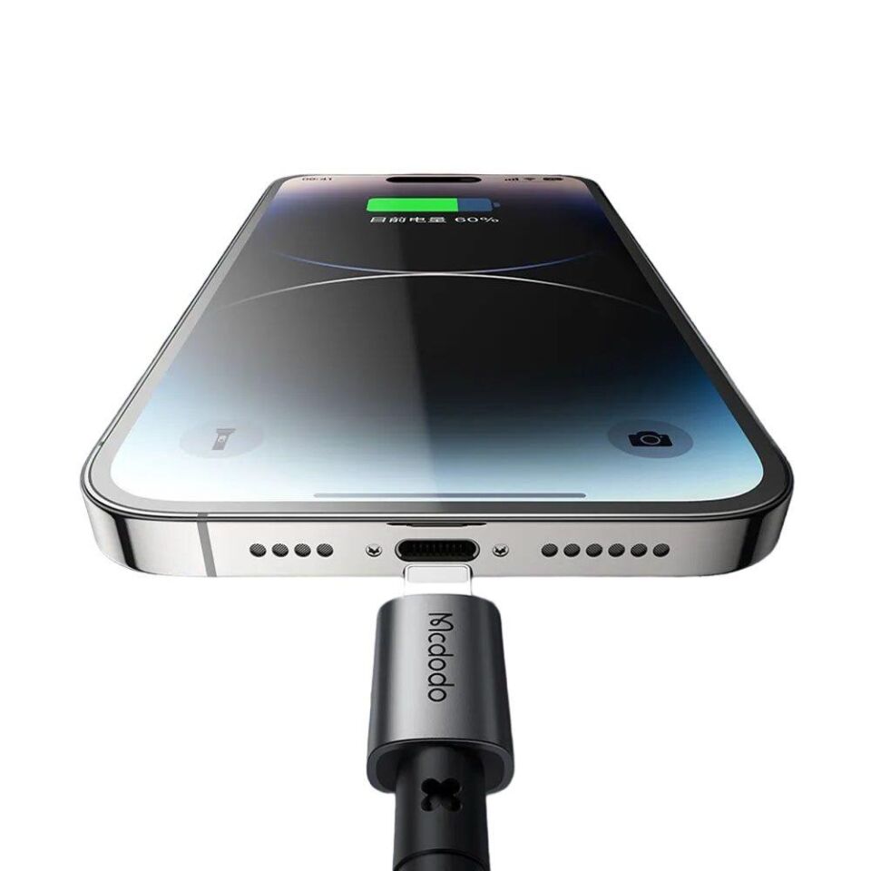 Mcdodo CA-3580 36W 3A iPhone Lightning Hızlı Şarj ve Veri Aktarım Kablosu 1.2m - Siyah