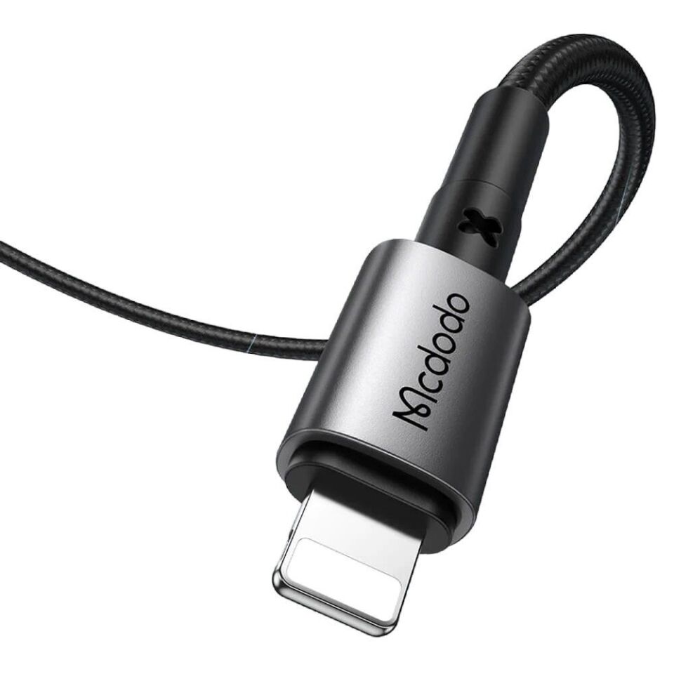 Mcdodo CA-3580 36W 3A iPhone Lightning Hızlı Şarj ve Veri Aktarım Kablosu 1.2m - Siyah