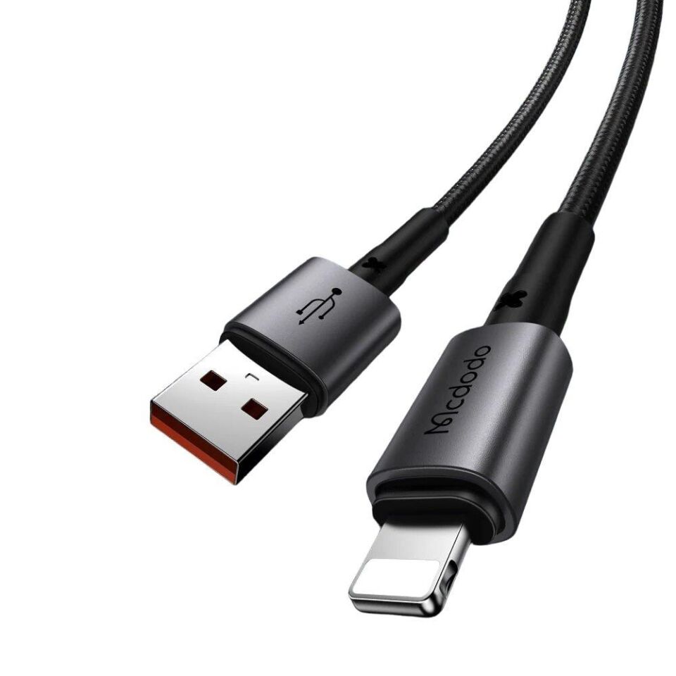 Mcdodo CA-3580 36W 3A iPhone Lightning Hızlı Şarj ve Veri Aktarım Kablosu 1.2m - Siyah