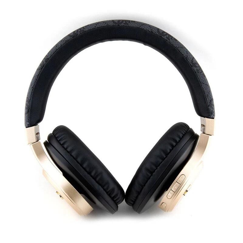Guess Orjinal Lisanslı Script Gold Serisi Metal Yazı Logolu 4G Desenli Bluetooth Kulaklık Siyah