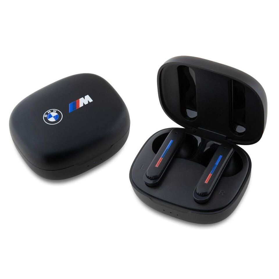 BMW Orjinal Lisanslı ENC Özellikli Kulakiçi TWS Bluetooth Kulaklık M Edition Baskı Logolu v5.3 Siyah