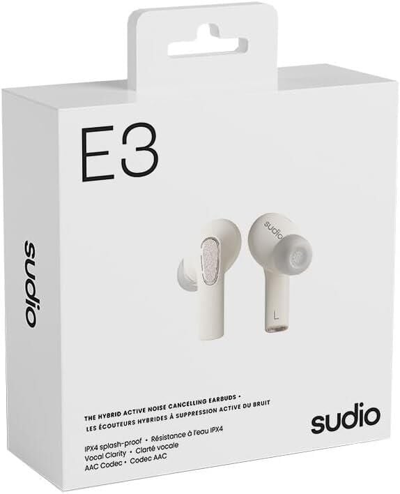 Sudio E3 Kulakiçi Kulaklık BT  The Hybrid ANC Beyaz