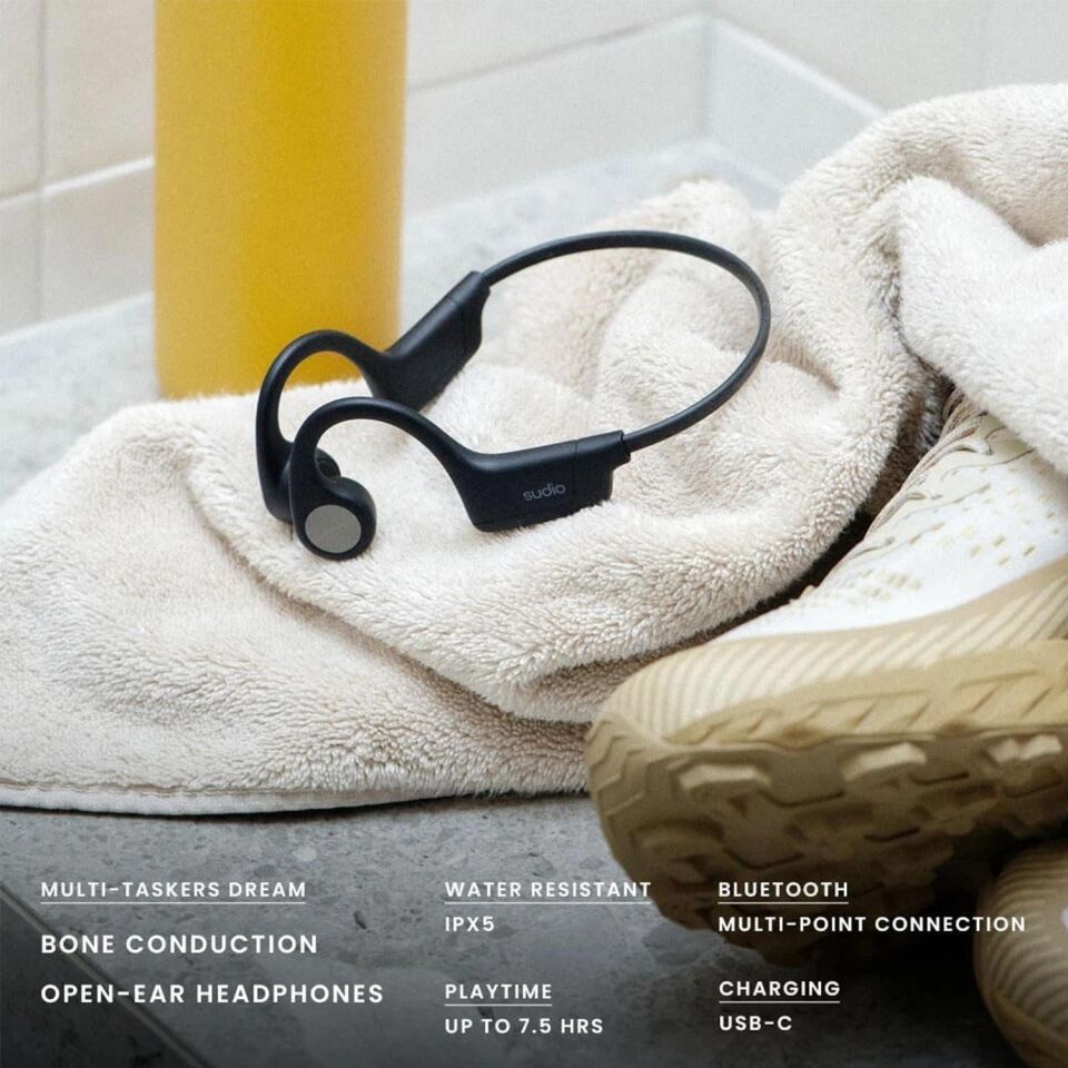 Sudio B2 Flex Fit Kablosuz Bluetooth Kemik İletimli Kulaklık Beyaz