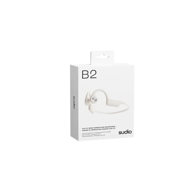 Sudio B2 Flex Fit Kablosuz Bluetooth Kemik İletimli Kulaklık Beyaz