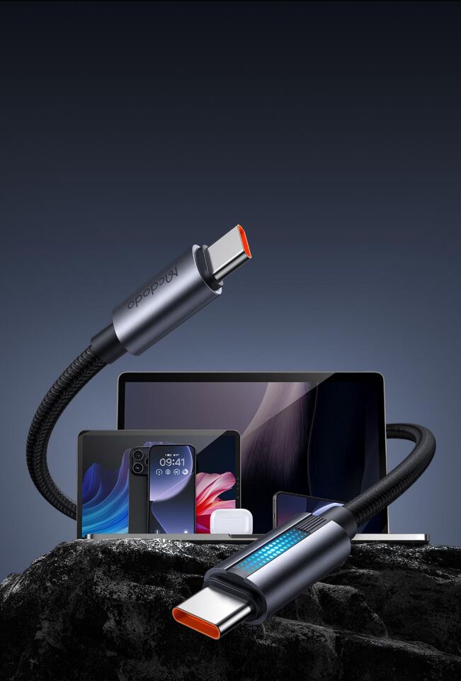 Mcdodo Ca-5740 Pd 100 W Usb-C To Usb-C Hızlı Şarj Kablosu 1.2m - Siyah
