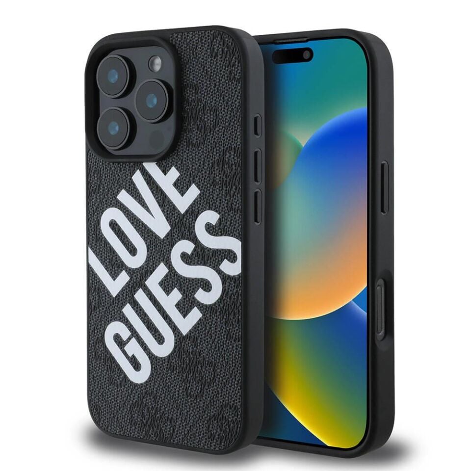 Apple iPhone 16 Pro Kılıf Guess Orijinal Lisanslı Big Love Guess Kapak