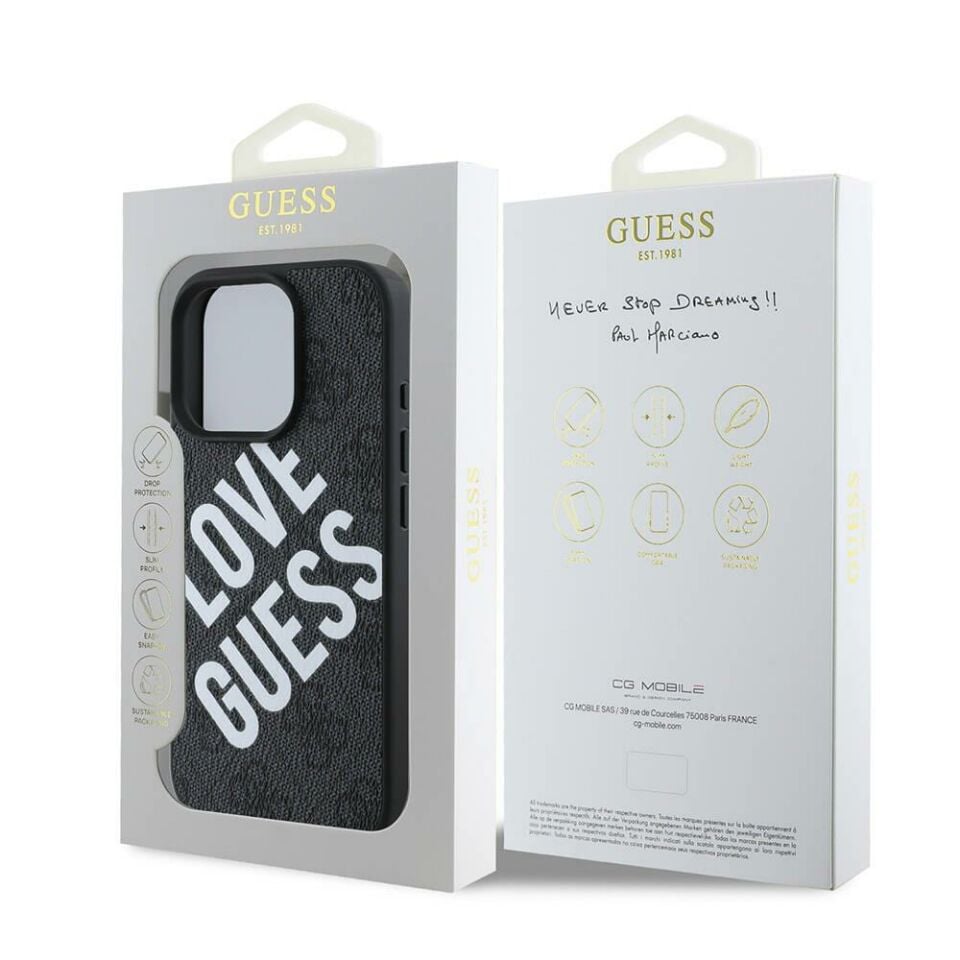 Apple iPhone 16 Pro Kılıf Guess Orijinal Lisanslı Big Love Guess Kapak