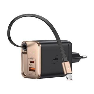 MCDODO CH-4280 Freego 40w 
GaN Hızlı Şarj Cihazı (Dahili Geri Sarılabilir Type-c Kablolu) Titanyum