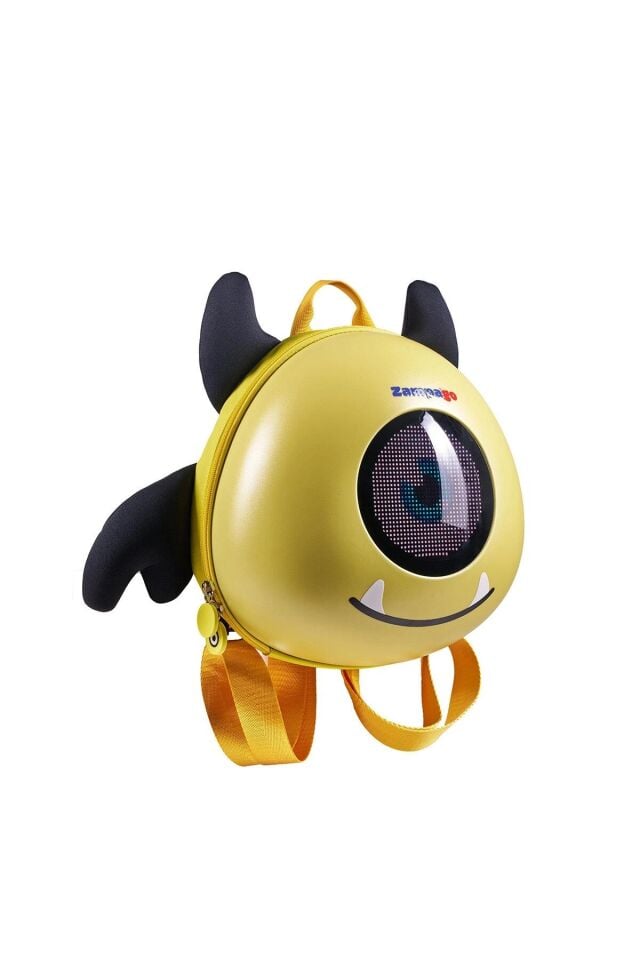 Zampago LED Ekranlı Sevimli Canavar Çocuk Sırt Çantası - sarı
