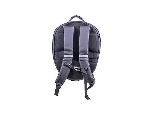 Zampago  LED Gözlü  Karbon Fiber Sert Kasa, USB Şarj Girişli, Işıklı Teknolojik Sırt Çantası - Siyah