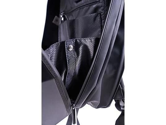 Zampago  LED SE Göz Maskeli Sert Kasa, USB Şarj Girişli Akıllı Sırt Çantası - Siyah