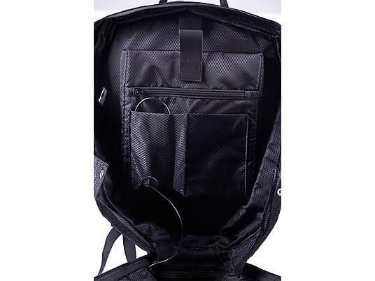 Zampago  LED SE Göz Maskeli Sert Kasa, USB Şarj Girişli Akıllı Sırt Çantası - Siyah