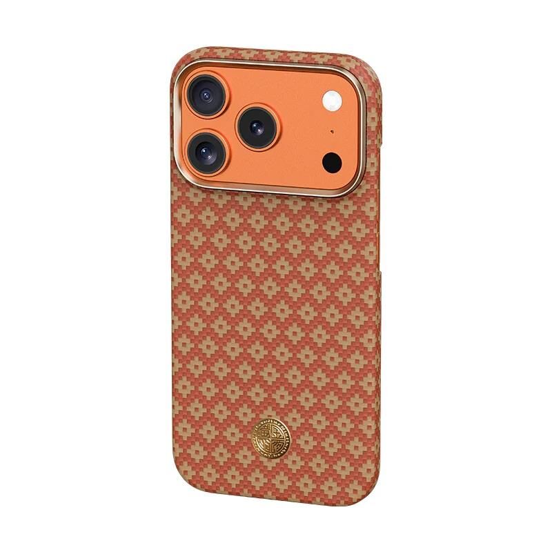 Benks iPhone 17 Pro Kılıf MagSafe  Özellikli  ArmorAir ArmorGrid Serisi Kevlar Kılıf Turuncu