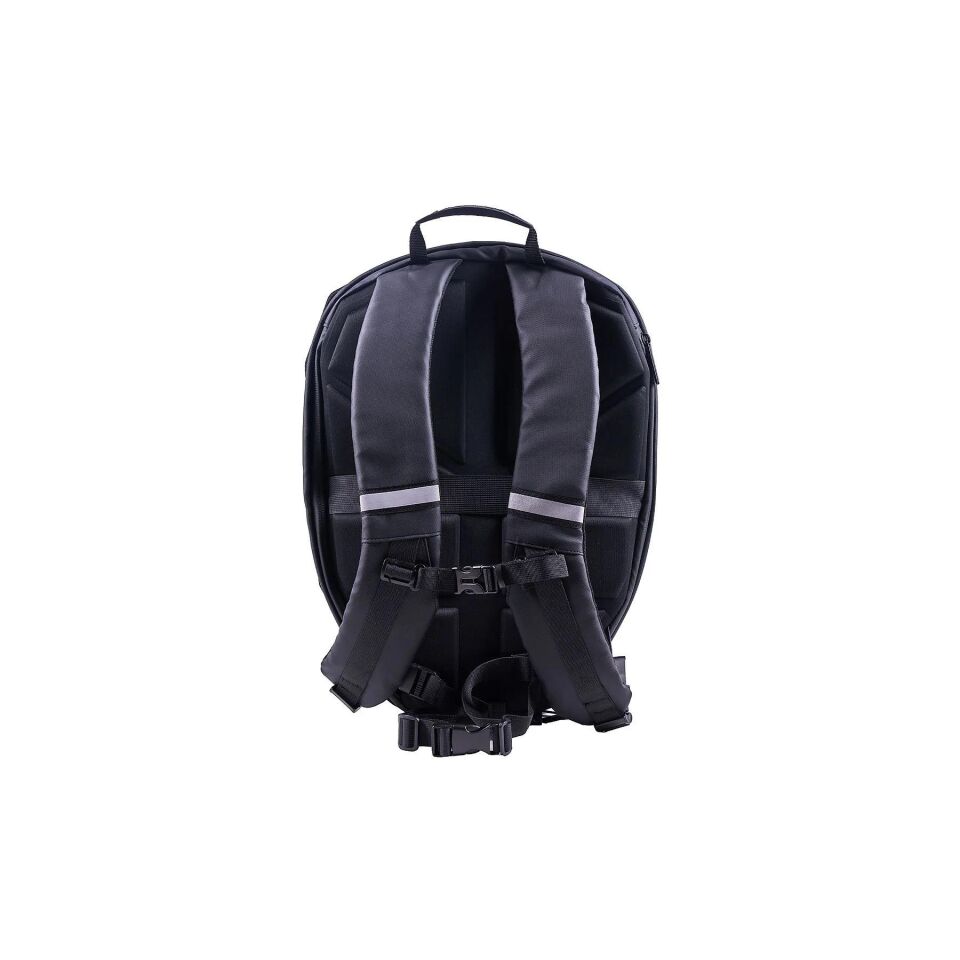 Zampago LED Göz Maskeli Sert Kasa, USB Şarj Girişli Akıllı Teknolojik Sırt Çantası - Siyah