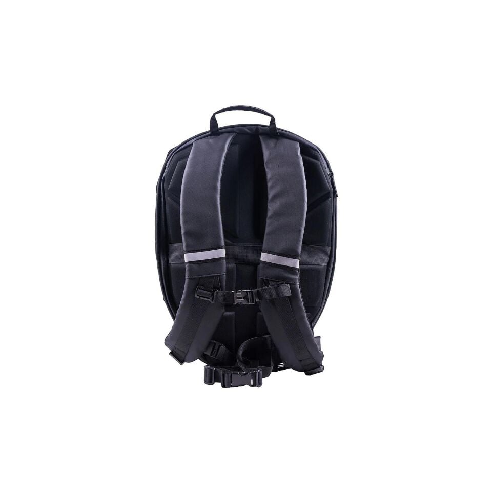 Zampago Ironman LED Göz Maskeli Sert Kasa, USB Şarj Girişli Akıllı Teknolojik Sırt Çantası - Siyah