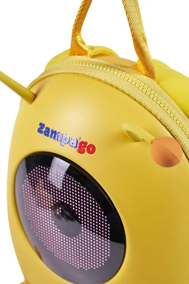 Zampago LED Ekranlı Çocuk Sırt Çantası  Sevimli Hayvan Figürlü Akıllı Çanta - Sarı