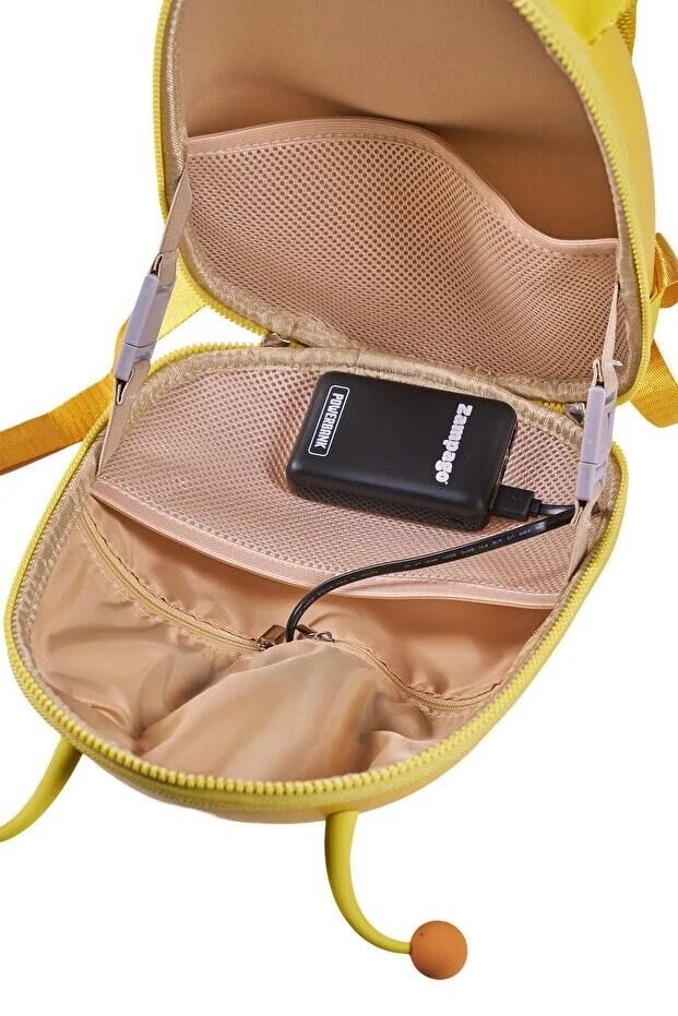 Zampago LED Ekranlı Çocuk Sırt Çantası  Sevimli Hayvan Figürlü Akıllı Çanta - Sarı