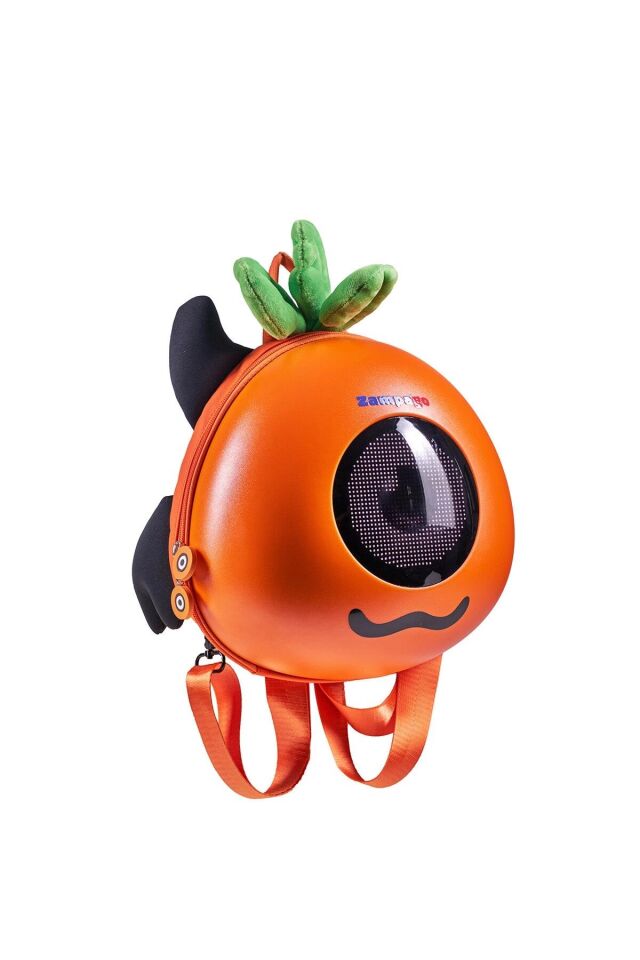 Zampago Carrot  LED Ekranlı Akıllı Sırt Çantası -Tatlı Ejderha - Turuncu
