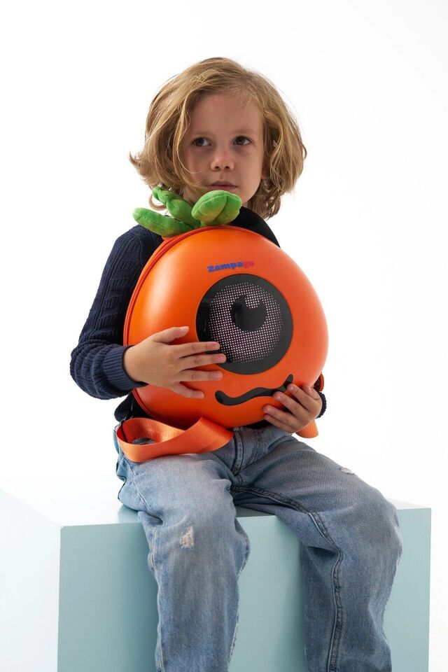 Zampago Carrot  LED Ekranlı Akıllı Sırt Çantası -Tatlı Ejderha - Turuncu