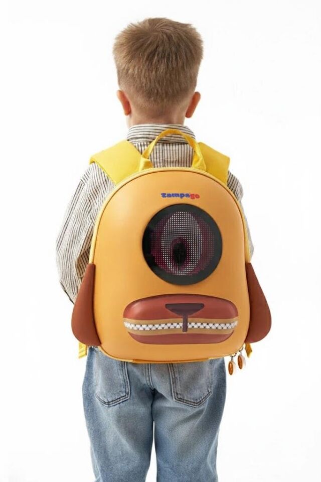Zampago LED Ekranlı Çocuk Sırt Çantası – Sevimli Hayvan Figürlü -  KahveRengi