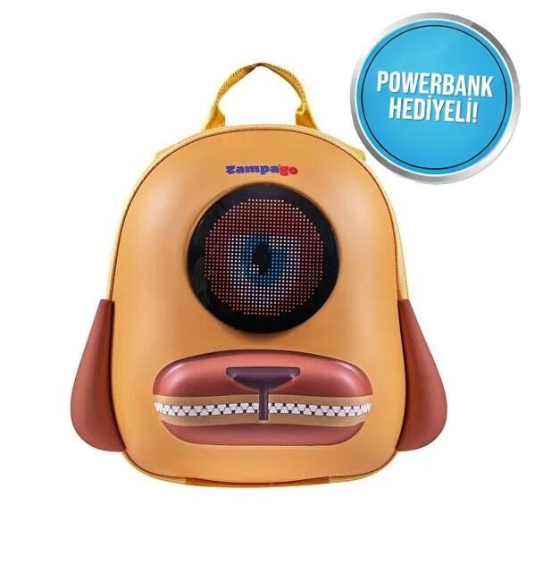 Zampago LED Ekranlı Çocuk Sırt Çantası – Sevimli Hayvan Figürlü -  KahveRengi