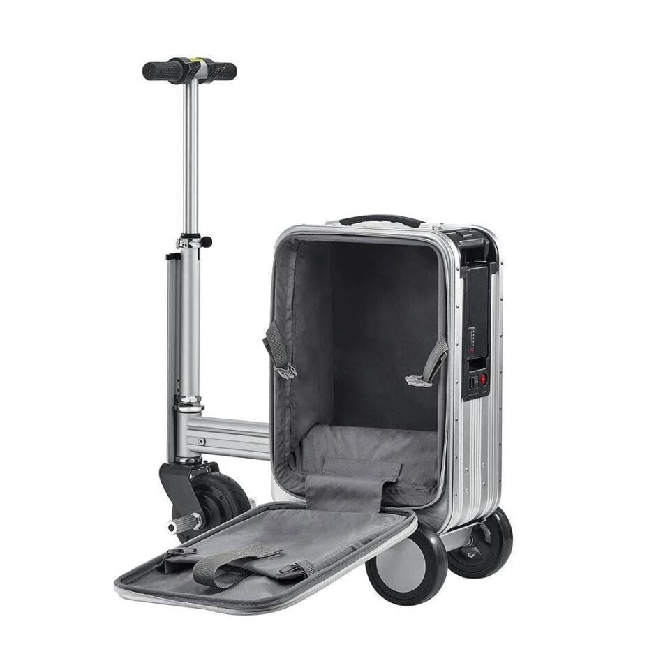 AirWheel SE3S Elektrikli Binilebilir Scooter Valiz Gümüş
