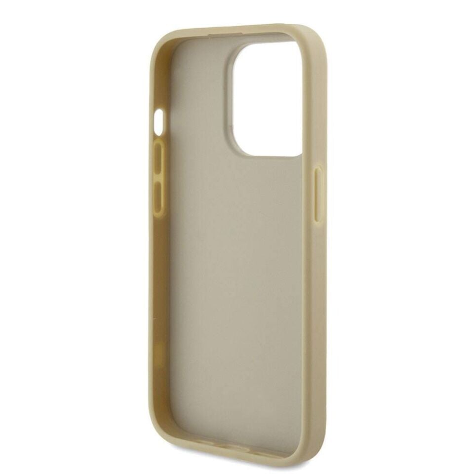 Apple iPhone 15 Pro Kılıf Guess Orijinal Lisanslı 4G Büyük Metal Logolu Glitter Kapak