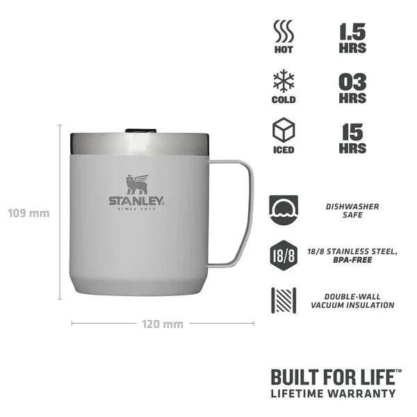 Stanley 0.35 LT Legendary Camp Mug Termos Bardak Açık Gri