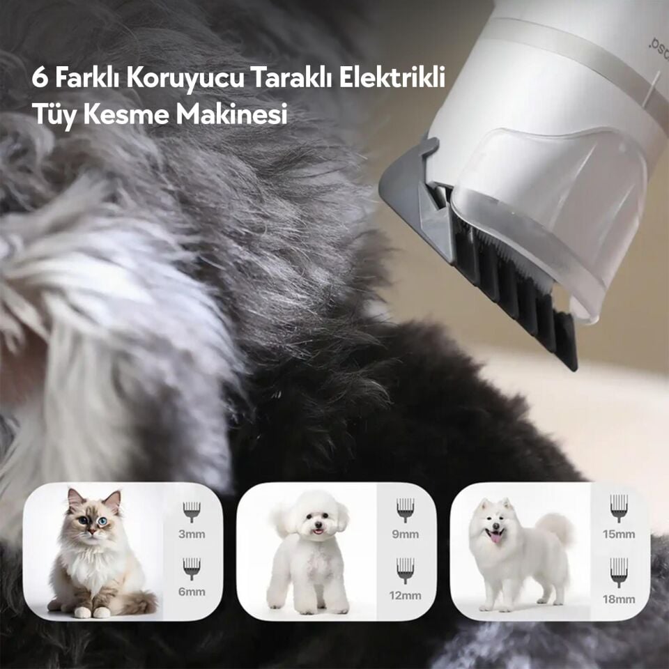 Neakasa Başlıklı  Evcil Hayvan Tıraş Makines 3 Litre Kapasiteli i Beyaz S1 PRO 5