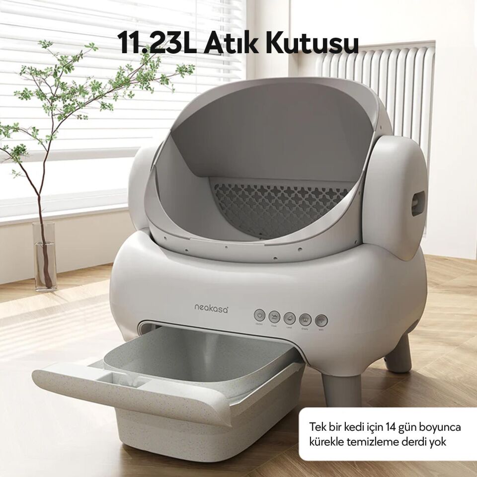 Neakasa Üstü Açık Akıllı Kedi Tuvaleti Beyaz Neakasa M1