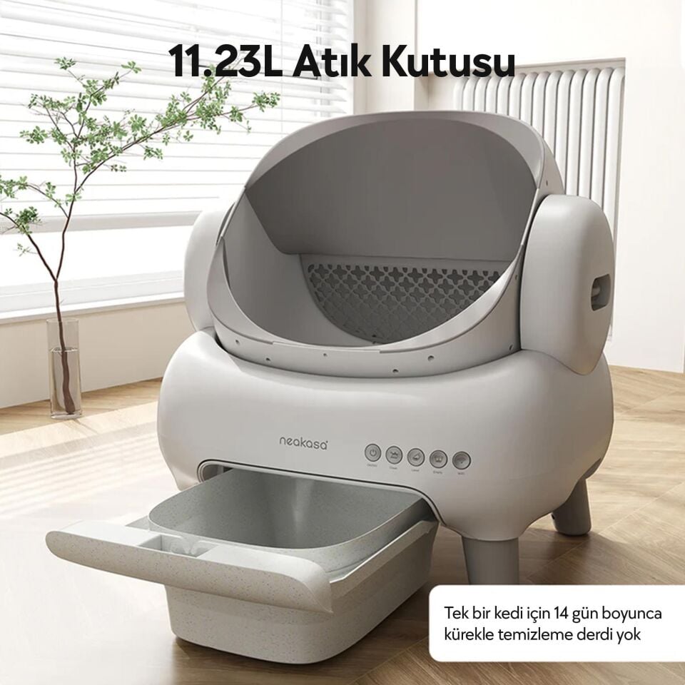 Neakasa Üstü Açık Akıllı Kedi Tuvaleti Beyaz Neakasa M1