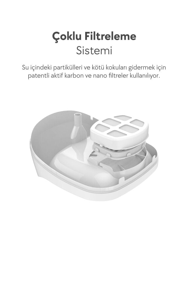 Dogness Akıllı Su Pınarı 2 Litre – Sessiz Motor, Filtreli (2 Litre) D01