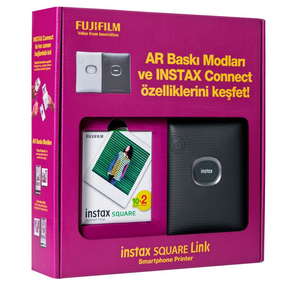 İnstax Square Link Akıllı Telefon Yazıcısı Bundle Box