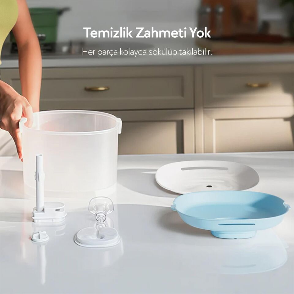 Cheerble E1 Plastik Hazneli Şarjlı Otomatik Kedi Su Pınarı 22 X 20 X 18, 2lt CDY01