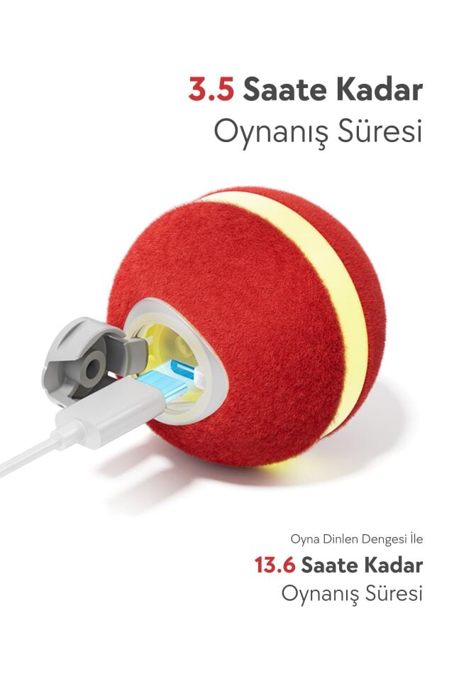 Cheerble Wicked Ball M3 İnteraktif Şarjlı Kedi Topu CWQ02 Kırmızı