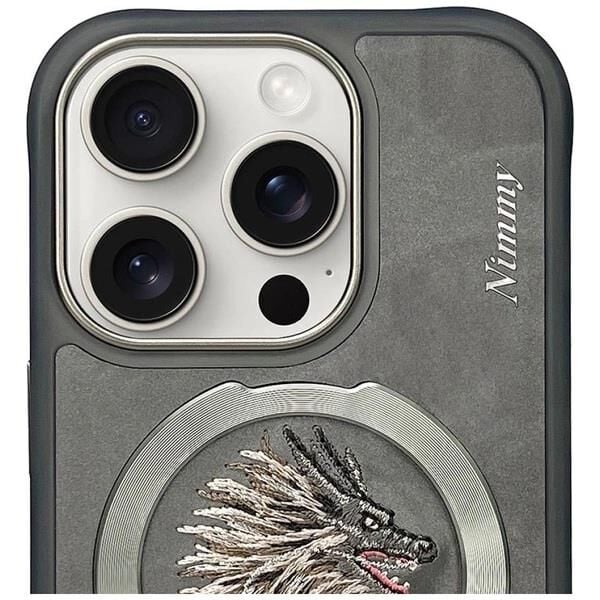NIMMY iPhone 16 Pro Uyumlu  MagSafe Destekli 3D Gerçek Nakış İşlemeli Dragon Desenli Kılıf