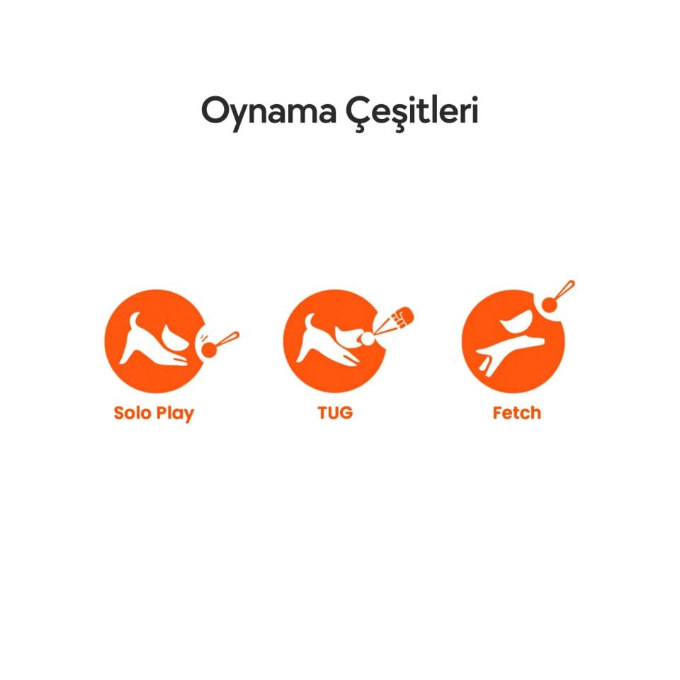 Cheerble Akıllı İnteraktif Köpek Oyuncağı İpli 7 x 7 x 7cm CWQ03 Turuncu