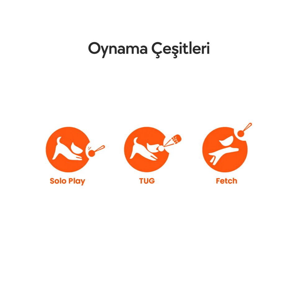 Cheerble Akıllı İnteraktif Köpek Oyuncağı İpli 7 x 7 x 7cm CWQ03 Turuncu