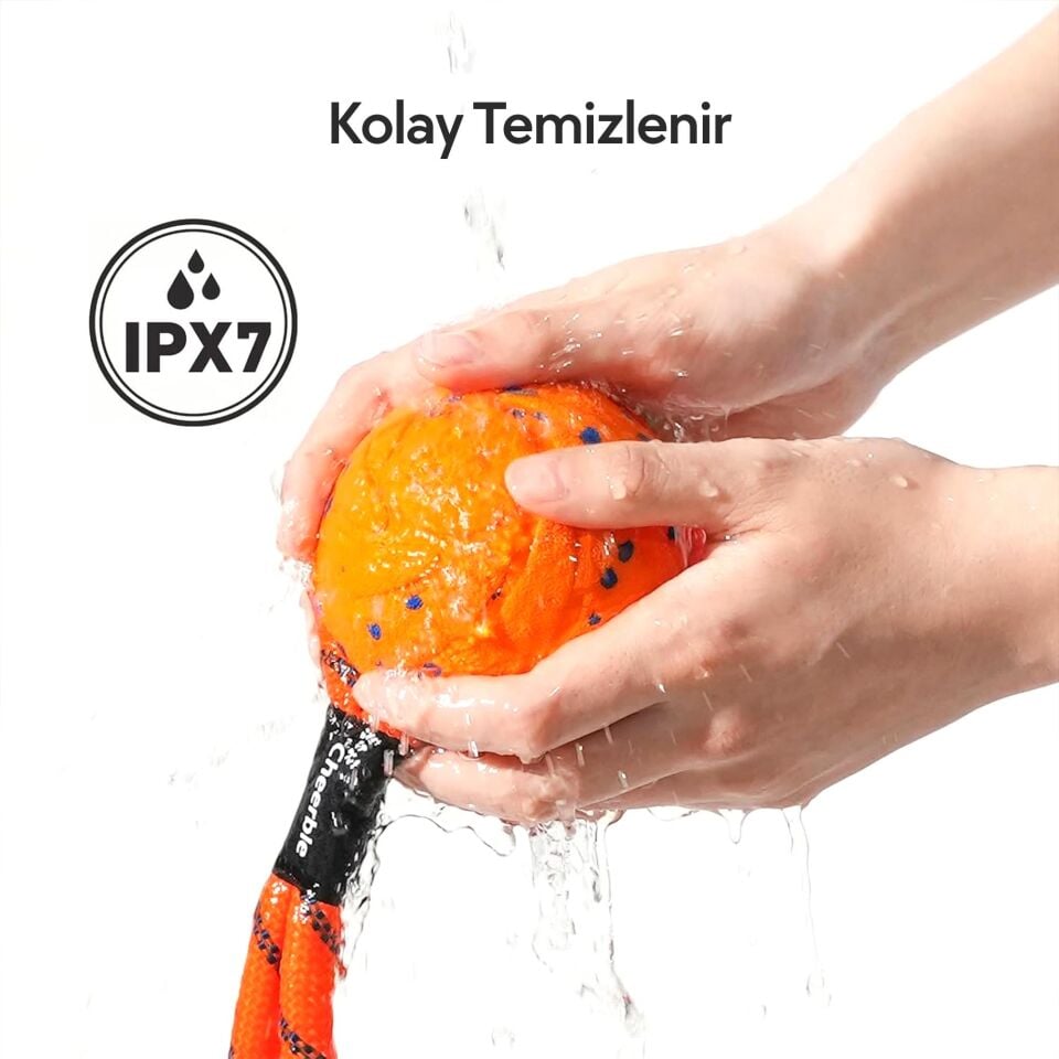 Cheerble Akıllı İnteraktif Köpek Oyuncağı İpli 7 x 7 x 7cm CWQ03 Turuncu