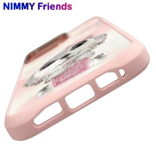 NIMMY iPhone 16 Pro Uyumlu 3D Gerçek Nakış İşlemeli Göz Detaylı Köpek Desenli Big Eyes Silikon Kılıf