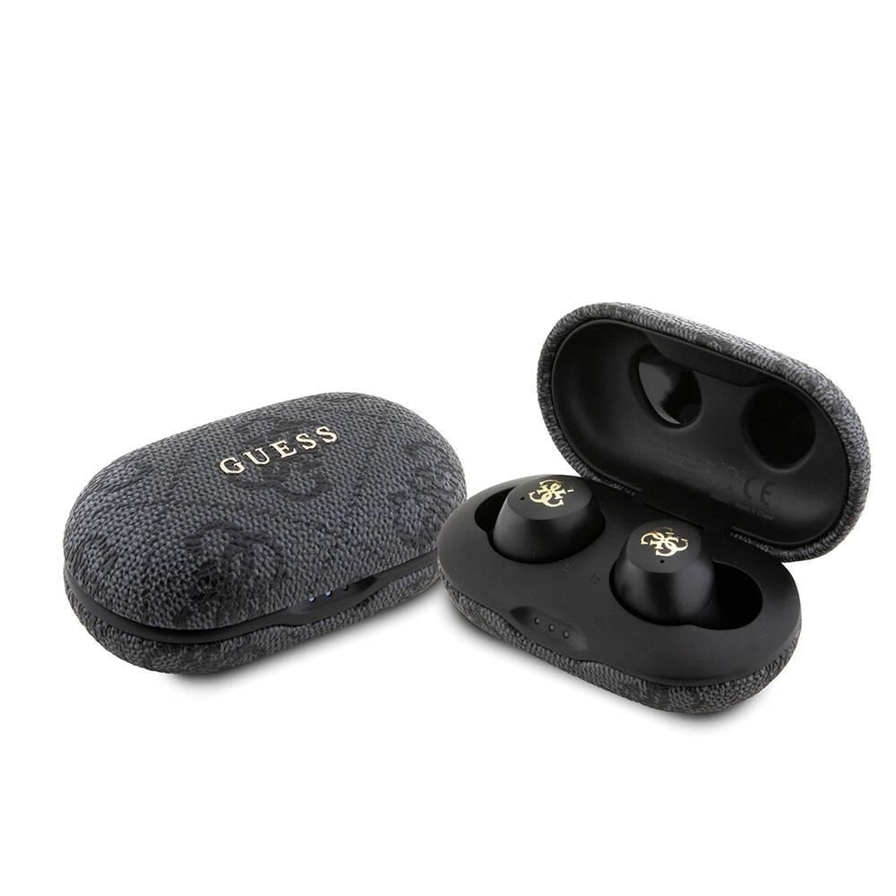 Guess Orijinal Lisanslı Klasik Metal Yazı Logolu TWS Kulak İçi Bluetooth Kulaklık Siyah