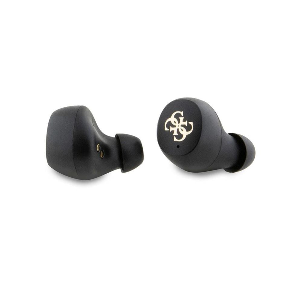 Guess Orijinal Lisanslı Klasik Metal Yazı Logolu TWS Kulak İçi Bluetooth Kulaklık Kahverengi