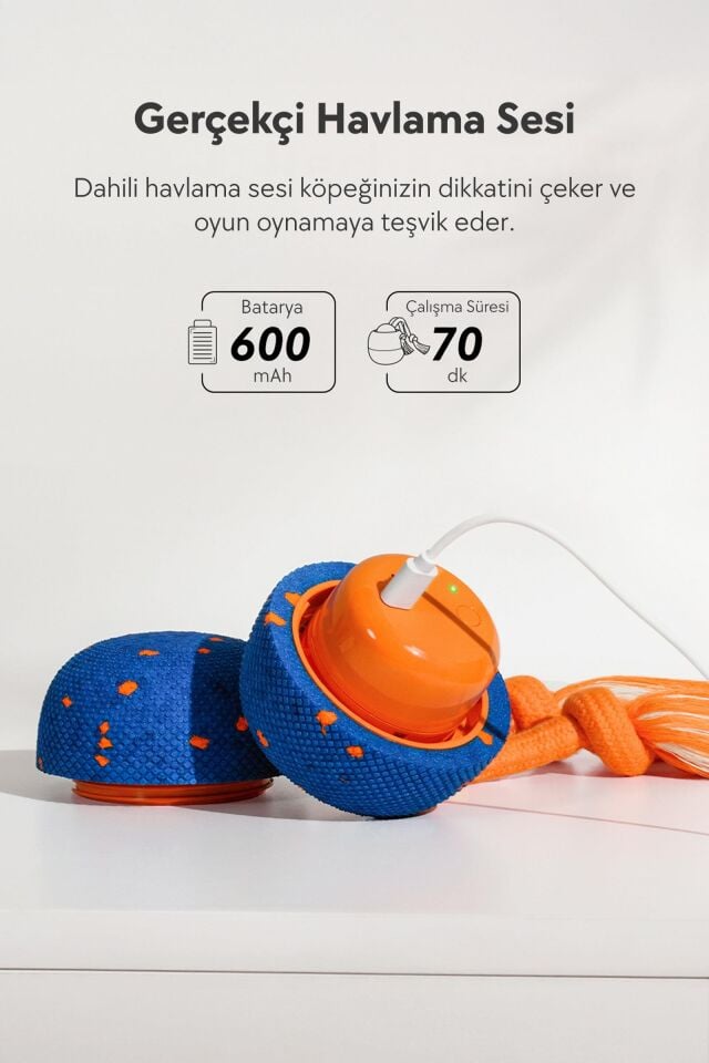 Cheerble Wicked Ball Rolly Şarjlı İnteraktif Köpek Oyuncak Topu CWQ07 Turuncu