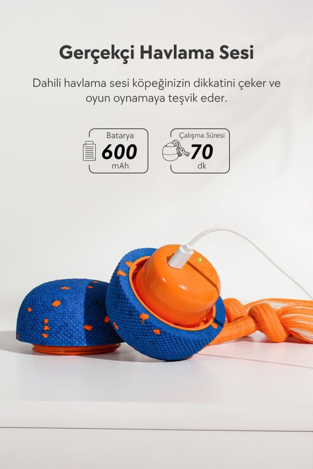 Cheerble Wicked Ball Rolly Şarjlı İnteraktif Köpek Oyuncak Topu CWQ07 Turuncu