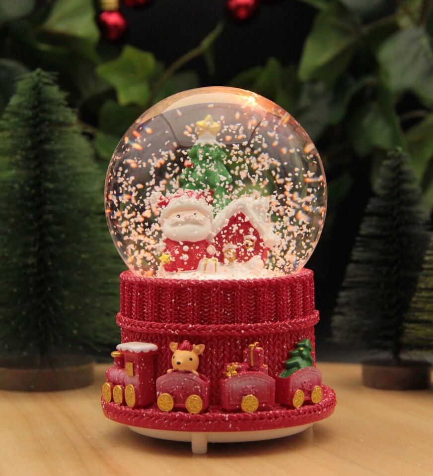 Yılbaşı Kar Küresi Noel Işıklı ve Müzikli Christmas Noel Baba ve Kardan Adam
