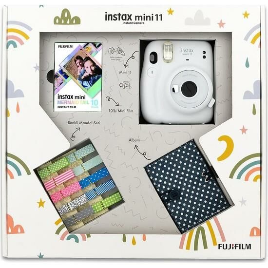 İnstax Mini 11 Akordeon Albüm ve Mandallı Box Beyaz