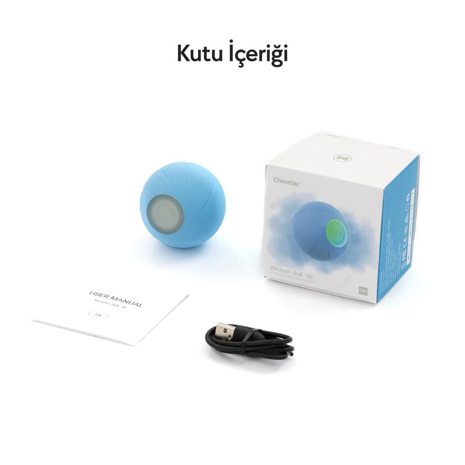 Cheerble Şarjlı Akıllı İneraktif Köpek Oyun Topu Small 5.5 cm C1221 Kırmızı
