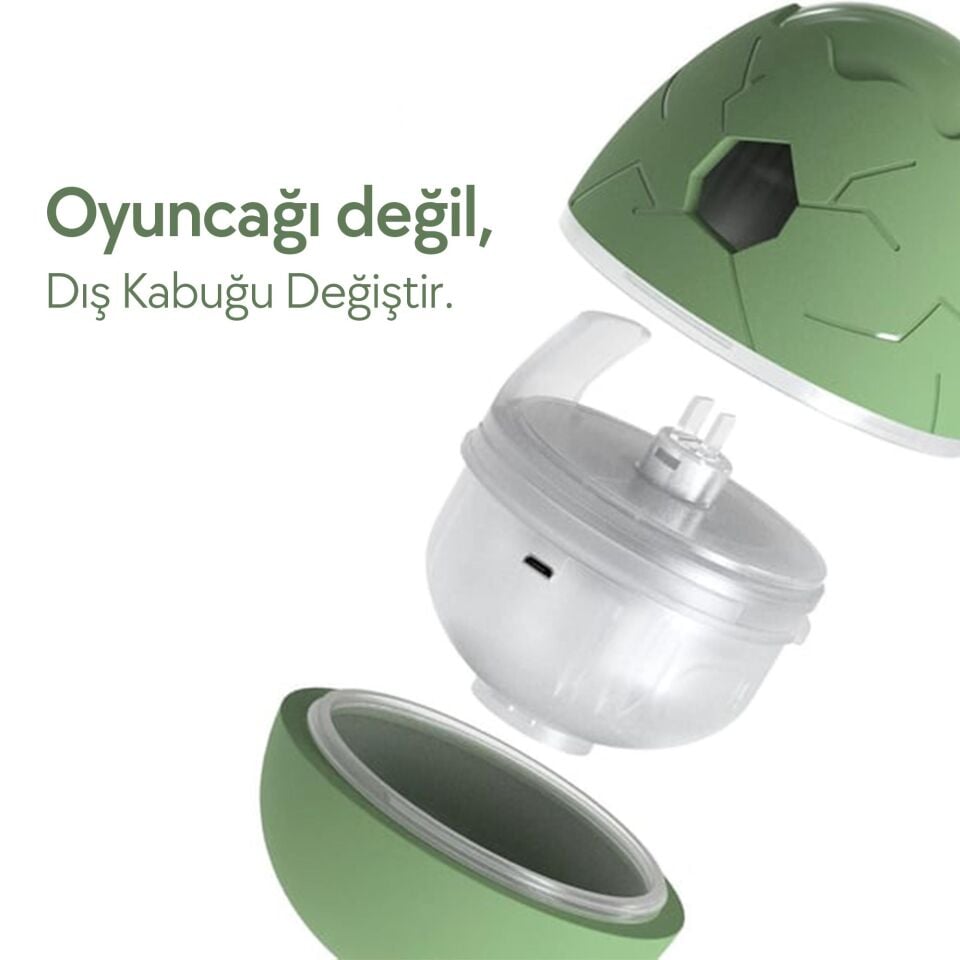 Cheerble Şarjlı Akıllı İneraktif Kedi & Köpek Yumurta Oyuncağı 8 x 8 x 10 C0222 Yeşil