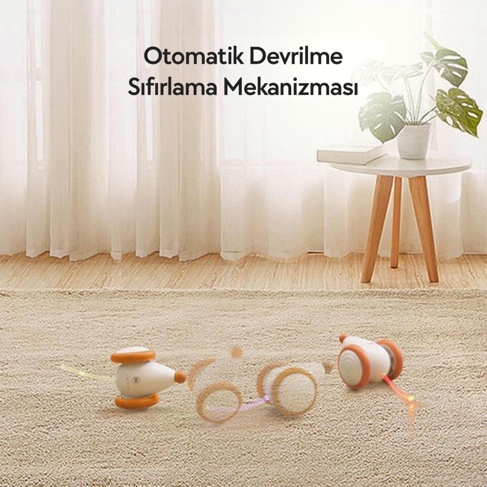 Cheerble Şarjlı Akıllı İneraktif Kedi Fare Oyuncağı 6 x 5 x 3.6 cm C0821 Mavi