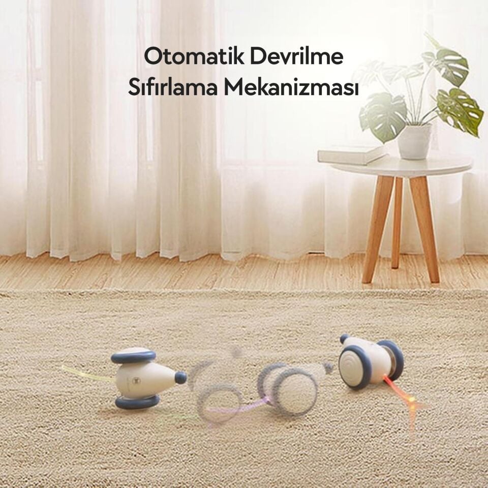 Cheerble Şarjlı Akıllı İneraktif Kedi Fare Oyuncağı 6 x 5 x 3.6 cm C0821 Mavi